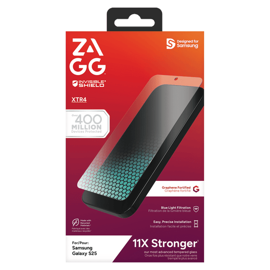ZAGG InvisibleShield XTR4 Glass Screen Protector for Samsung Galaxy S 2025 Small-Clear by ZAGG