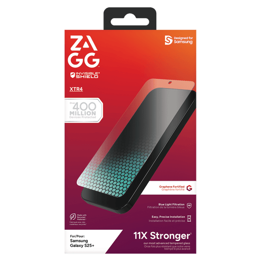 ZAGG InvisibleShield XTR4 Glass Screen Protector for Samsung Galaxy S 2025 Medium-Clear by ZAGG