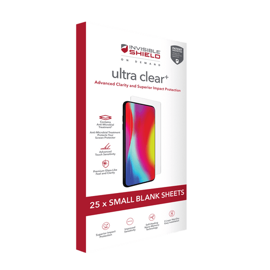 ZAGG ISOD Ultra Clear Plus 4 Layer Film Screen Protector 25 Pack for Small Screens-Clear by ZAGG