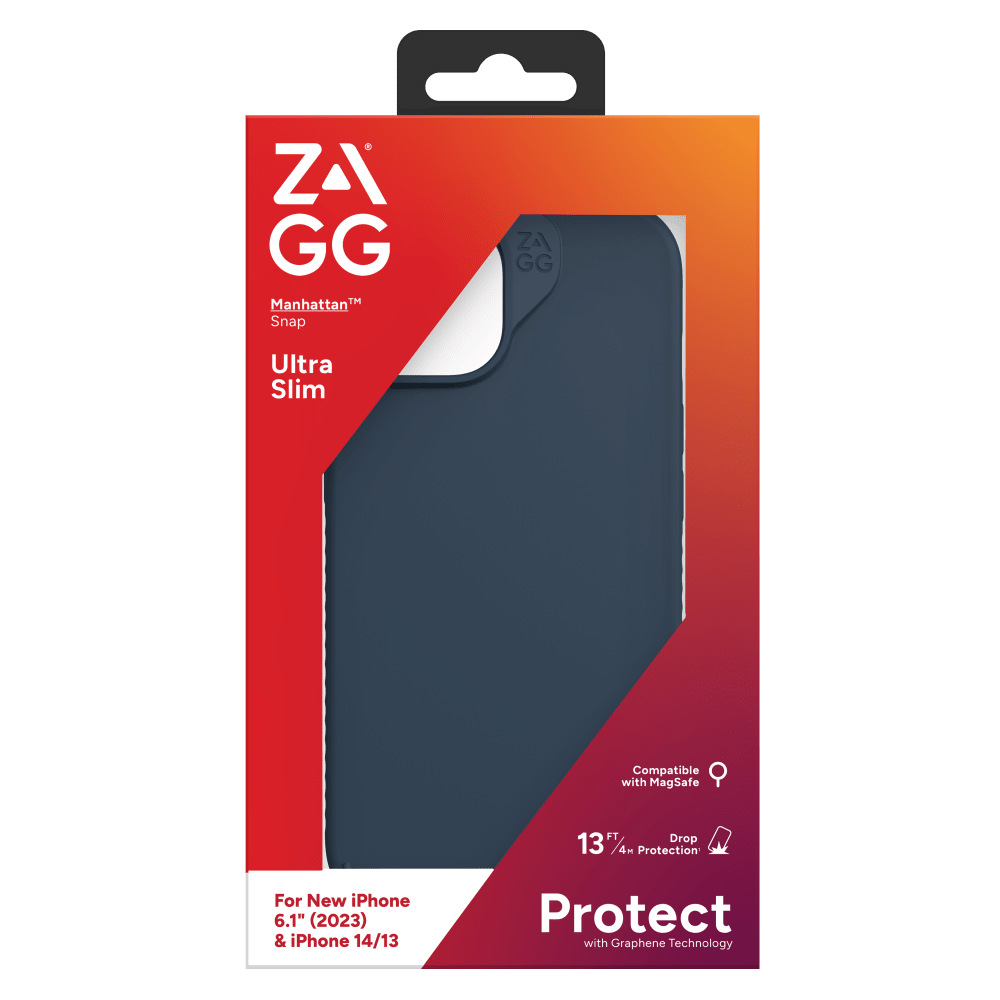ZAGG Manhattan Snap MagSafe Case for Apple iPhone 15 / iPhone 14 / iPhone 13 by ZAGG