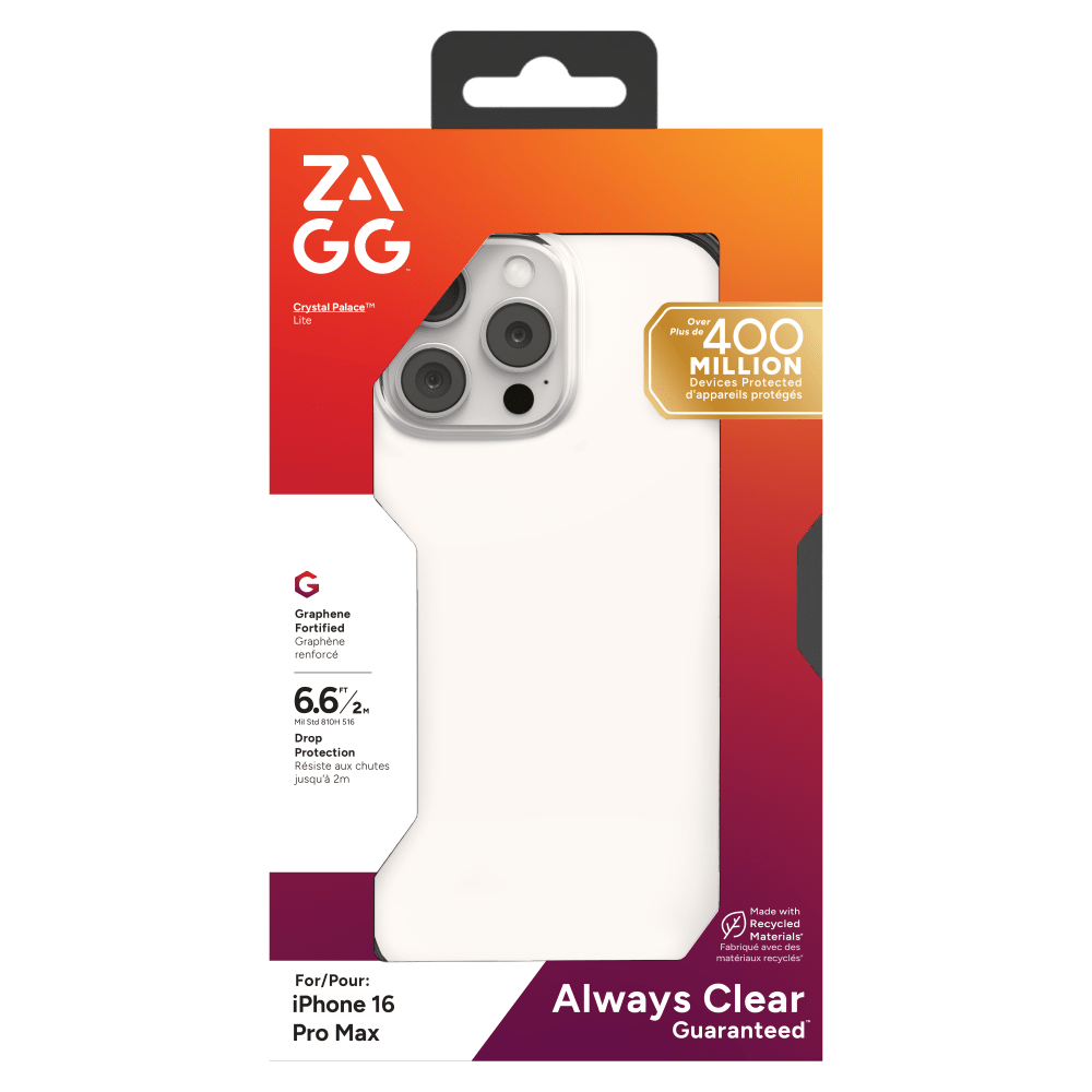 ZAGG Crystal Palace Lite Case for Apple iPhone 16 Pro Max-Clear by ZAGG