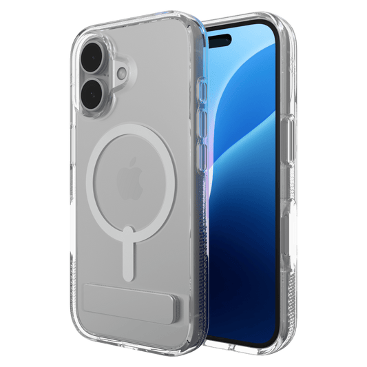 ZAGG Crystal Palace Snap MagSafe Case with Kickstand for Apple iPhone 16-Clear by ZAGG