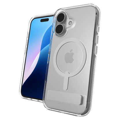 ZAGG Crystal Palace Snap MagSafe Case with Kickstand for Apple iPhone 16-Clear by ZAGG