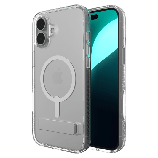 ZAGG Crystal Palace Snap MagSafe Case with Kickstand for Apple iPhone 16 Plus-Clear by ZAGG
