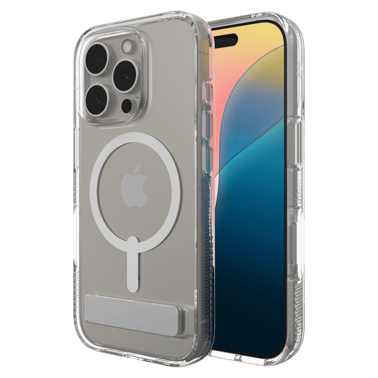 ZAGG Crystal Palace Snap MagSafe Case with Kickstand for Apple iPhone 16 Pro-Clear by ZAGG