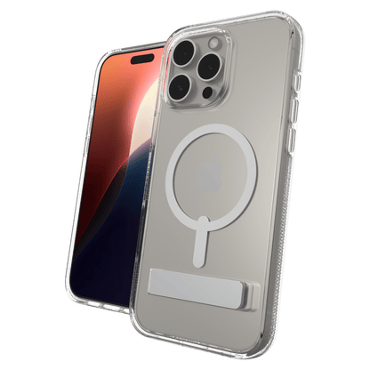 ZAGG Crystal Palace Snap MagSafe Case with Kickstand for Apple iPhone 16 Pro Max-Clear by ZAGG