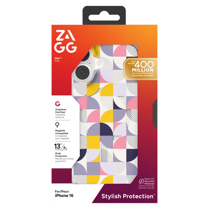 ZAGG Milan Snap MagSafe Case for Apple iPhone 16-- by ZAGG