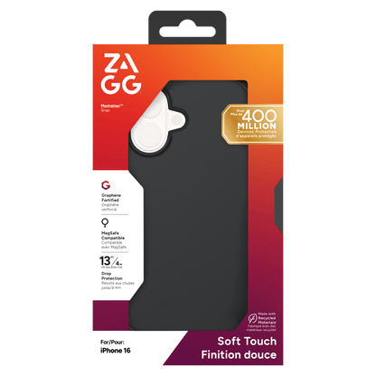 ZAGG Manhattan Snap MagSafe Case for Apple iPhone 16-- by ZAGG