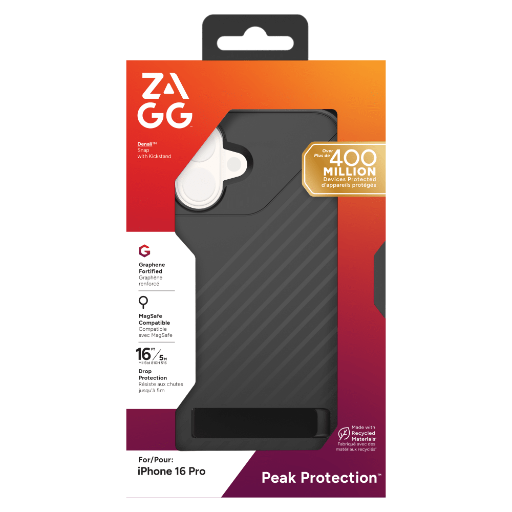 ZAGG Denali Snap MagSafe Case with Kickstand for Apple iPhone 16 Pro-- by ZAGG