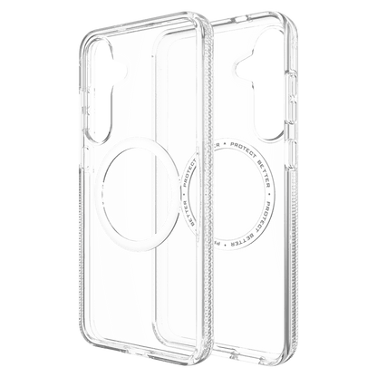 ZAGG Crystal Palace Snap MagSafe Case for Samsung Galaxy S 2025 Medium-Clear