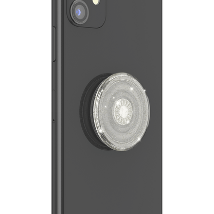 PopSockets PopGrip Clear, Silver by PopSockets