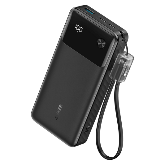 Anker Power Bank 20,000 mAH 30W with USB C to USB C Cable-Black by Anker