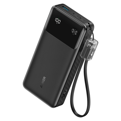 Anker Power Bank 20,000 mAH 30W with USB C to USB C Cable-Black