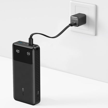 Anker Power Bank 20,000 mAH 30W with USB C to USB C Cable-Black by Anker