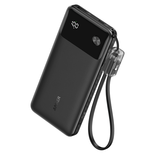 Anker Power Bank 10,000 mAH 22.5W with USB C to USB C Cable Black