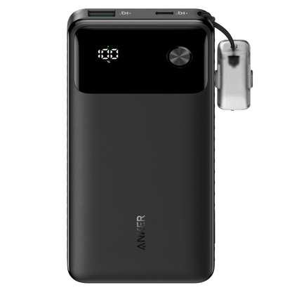 Anker Power Bank 10,000 mAH 22.5W with USB C to USB C Cable Black by Anker