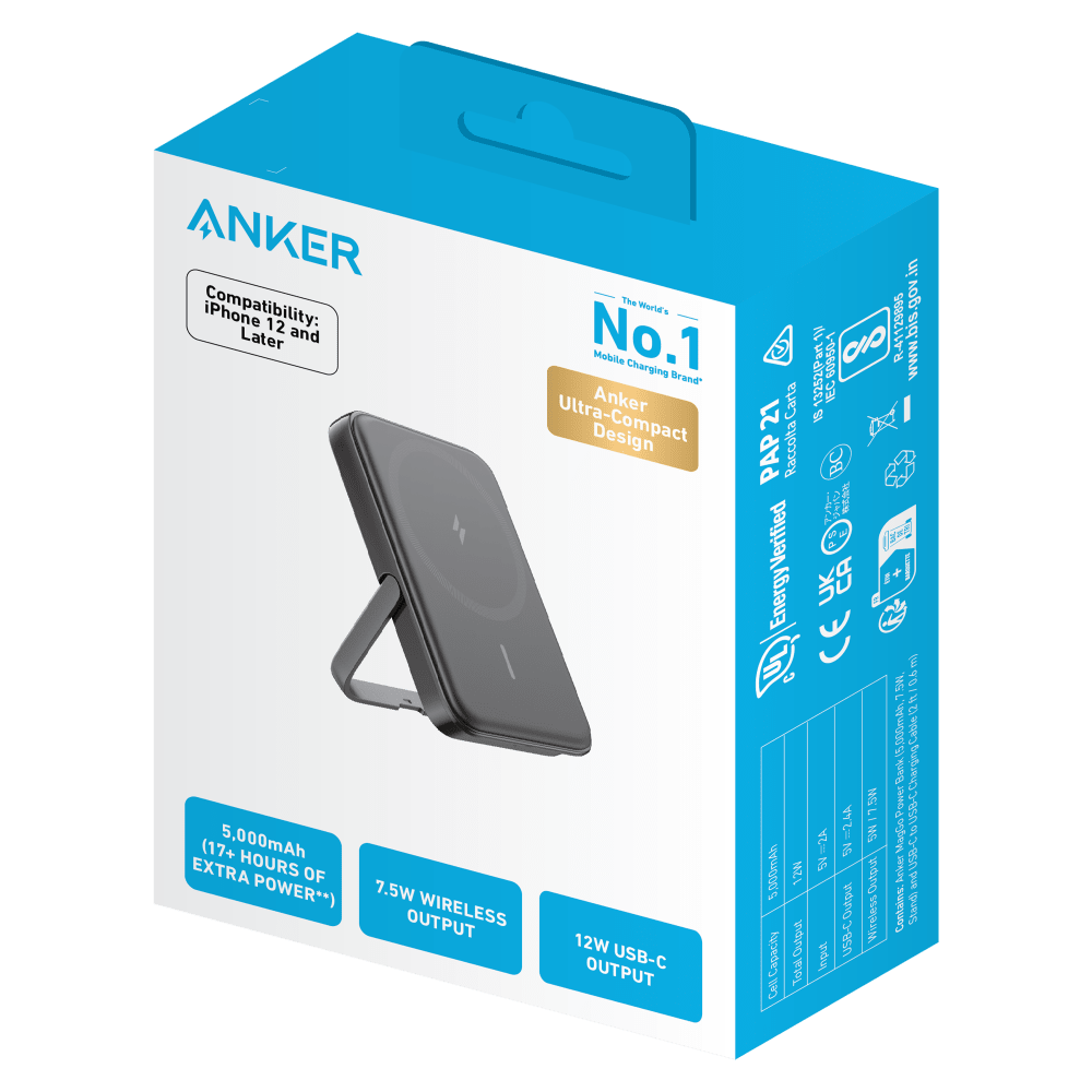 Anker MagGo Power Bank 5,000 mAh-Black by Anker