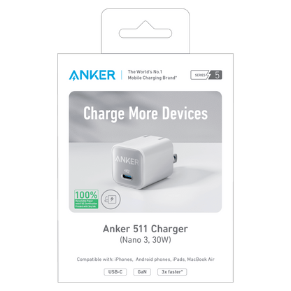 Anker 511 Nano Wall Charger 30W-White by Anker