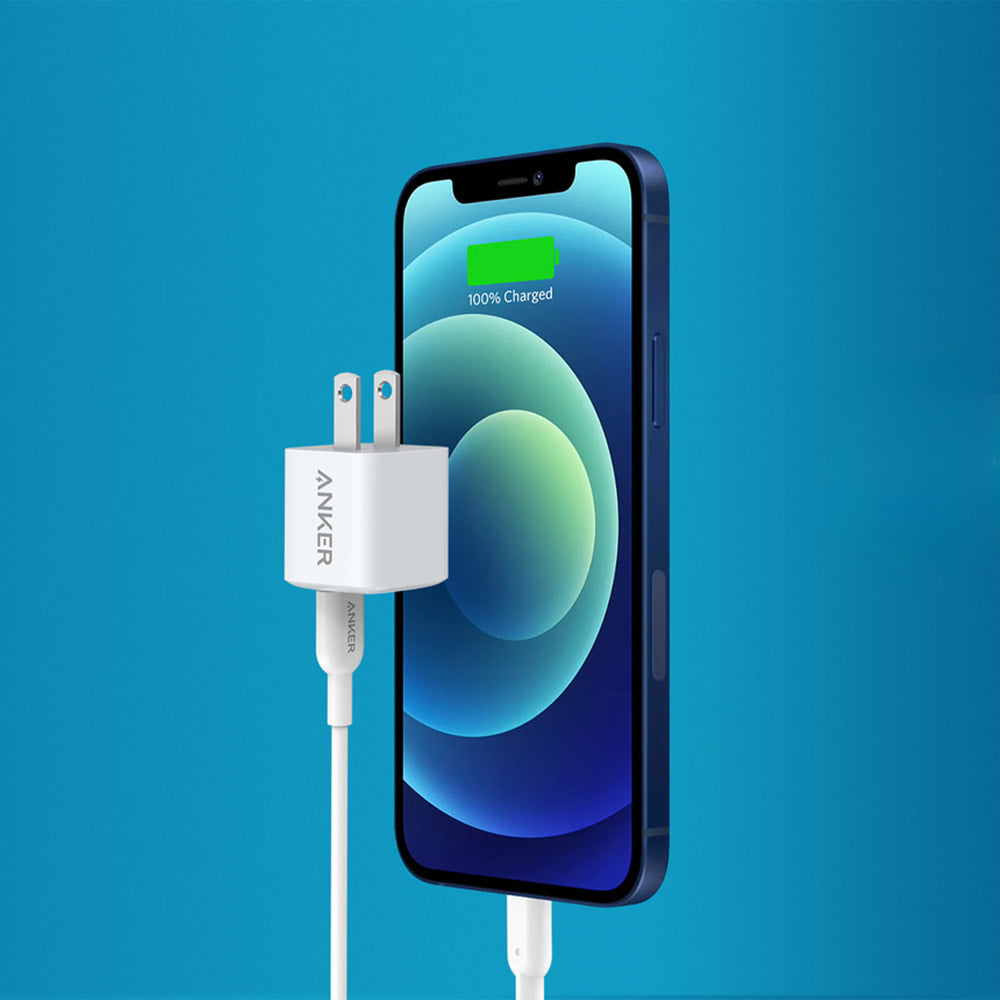 Anker PowerPort 3 Nano USB C Wall Charger 20W-White by Anker