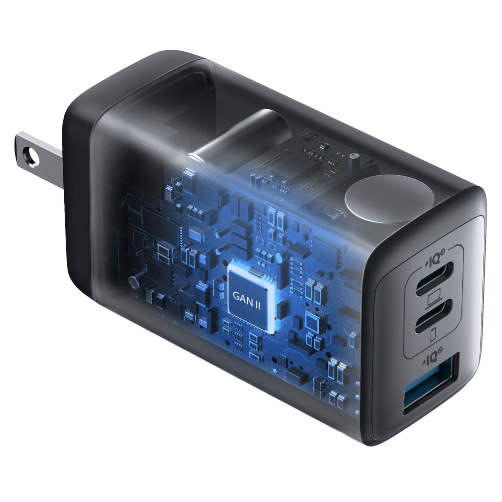 Anker PowerPort 3 3 Port Wall Charger 65W-Black by Anker