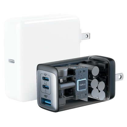 Anker PowerPort 3 3 Port Wall Charger 65W-Black by Anker