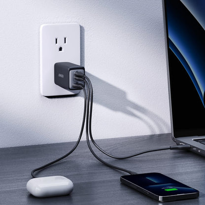 Anker PowerPort 3 3 Port Wall Charger 65W-Black by Anker