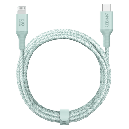 Anker Bio-Braided USB C to Apple Lightning Cable 10ft Green