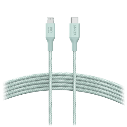 Anker Bio-Braided USB C to Apple Lightning Cable 10ft Green by Anker