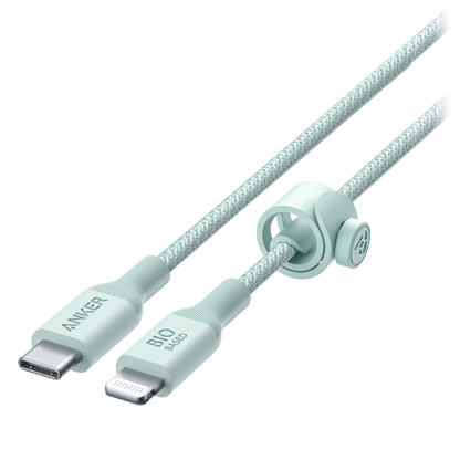 Anker Bio-Braided USB C to Apple Lightning Cable 10ft Green by Anker
