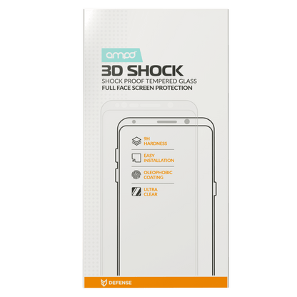 AMPD 3D Full Faced Impact Glass Screen Protector with Black Border for Samsung SGA355G-Clear by AMPD