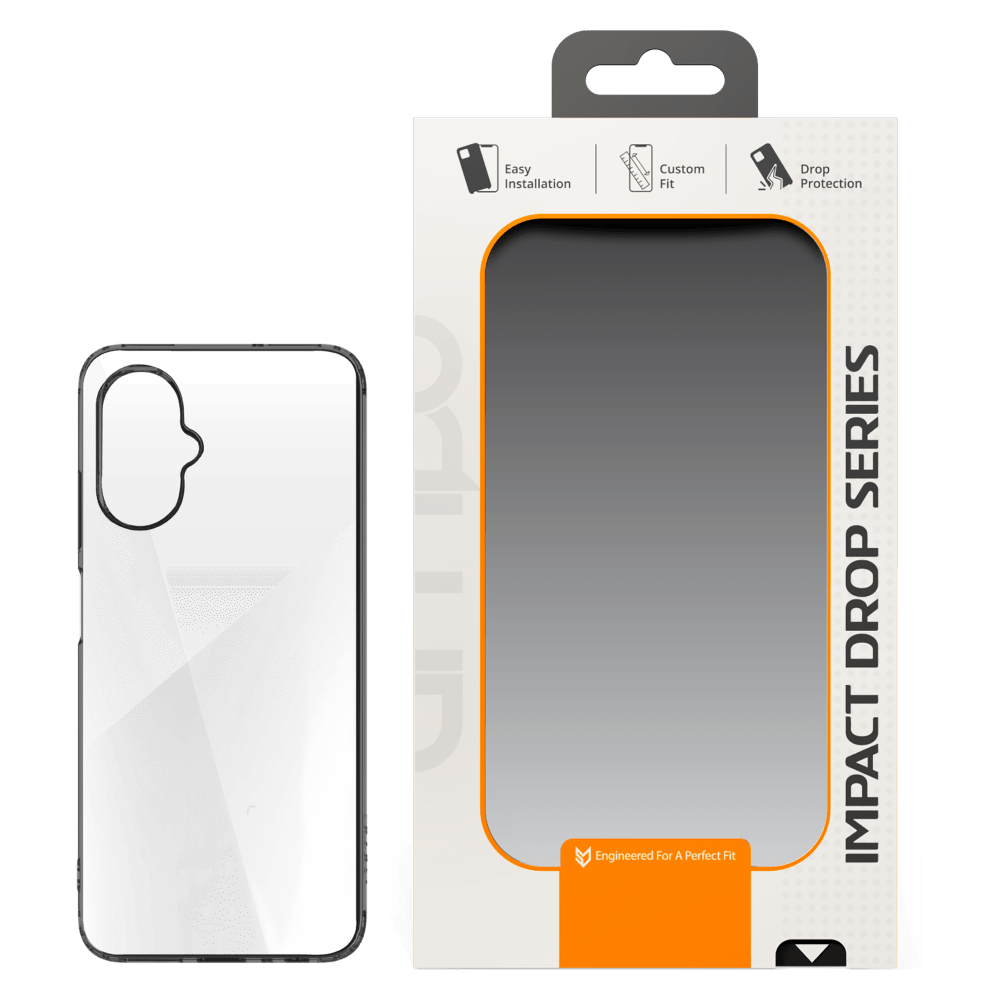 AMPD TPU  /  Acrylic Crystal Clear Case with Colored Bumper for Celero5G SC Black