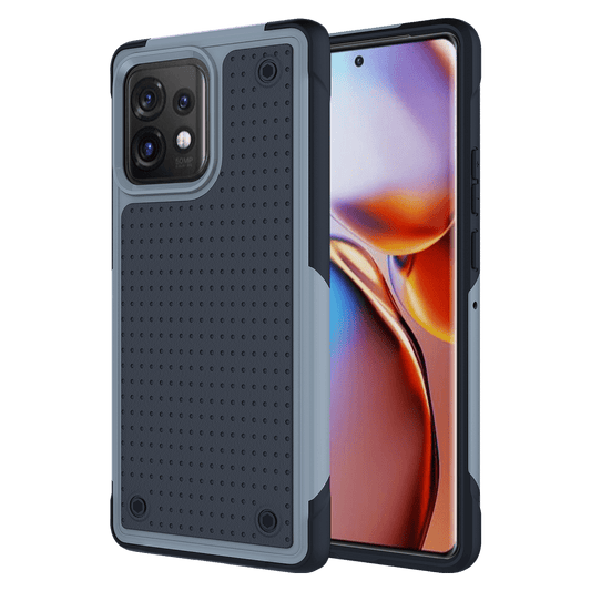 AMPD Dual Layer Rugged Case for Motorola Moto Edge Plus (2023)-Gray by AMPD