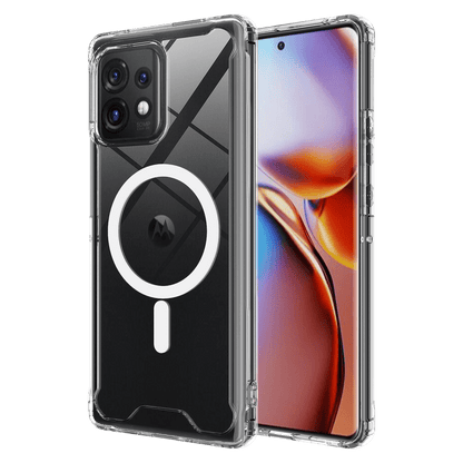 AMPD TPU / Acrylic Crystal Clear Case for Motorola Moto Edge Plus (2023)-Clear