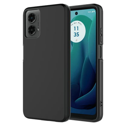 AMPD Dual Layer Soft Touch Classic Slim Case for Motorola Moto G 5G (2024)-Black
