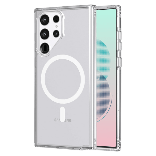 AMPD TPU / Acrylic Crystal Clear MagSafe Case for Samsung Galaxy S22 Ultra-Clear by AMPD