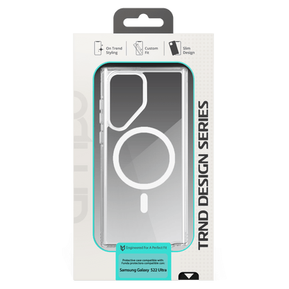 AMPD TPU / Acrylic Crystal Clear MagSafe Case for Samsung Galaxy S22 Ultra-Clear by AMPD