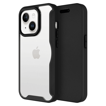 AMPD TPU / Acrylic Wallet Flip Case for Apple iPhone 13-Black