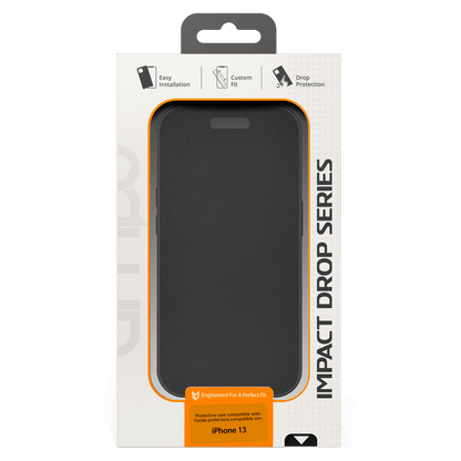 AMPD TPU / Acrylic Wallet Flip Case for Apple iPhone 13-Black by AMPD