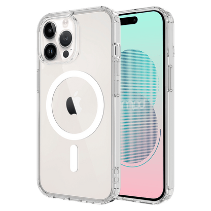 AMPD TPU / Acrylic Crystal Clear MagSafe Case for Apple iPhone 15 Pro-Clear
