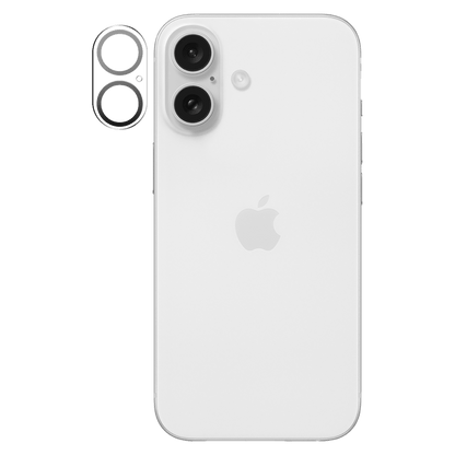 AMPD Laser Cut Rear Camera Tempered Glass Protector for Apple iPhone 16-Clear by AMPD