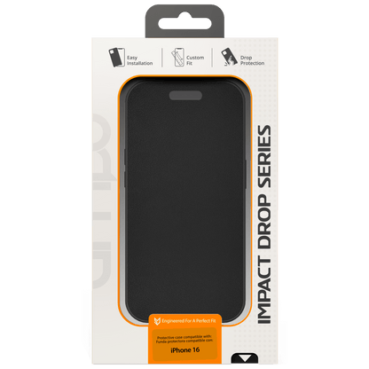 AMPD TPU / Acrylic Wallet Flip MagSafe Case for Apple iPhone 16-- by AMPD