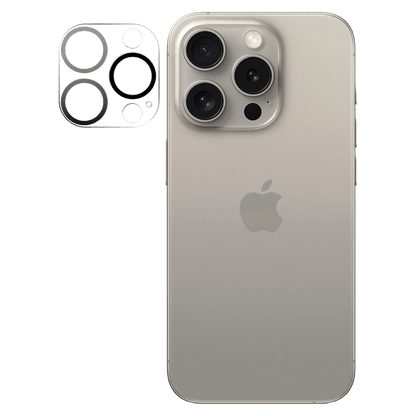 AMPD Laser Cut Rear Camera Tempered Glass Protector for Apple iPhone 16 Pro-Clear by AMPD
