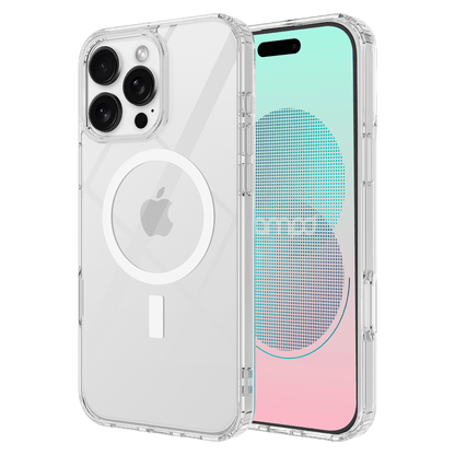 AMPD TPU / Acrylic Crystal Clear MagSafe Case for Apple iPhone 16 Pro-Clear