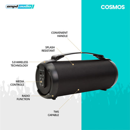 AMPD Cosmos Bluetooth Speaker 9W-Black by AMPD