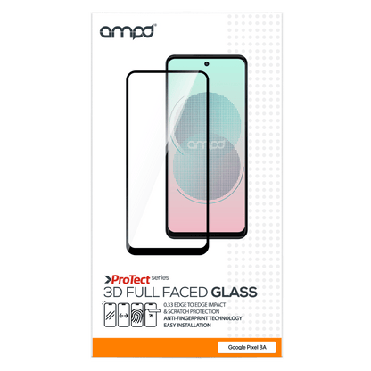 AMPD 3D Full Faced Tempered Glass for Google Pixel 8a-Clear by AMPD