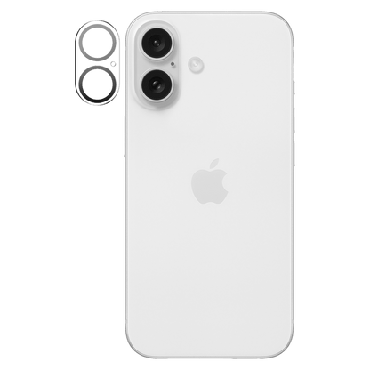 AMPD Laser Cut Rear Camera Tempered Glass Protector for Apple iPhone 16 Plus-Clear by AMPD