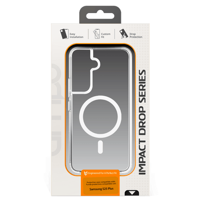 AMPD TPU / Acrylic Crystal Clear Case with Mag Ring for Samsung Galaxy S 2025 Medium-Clear by AMPD