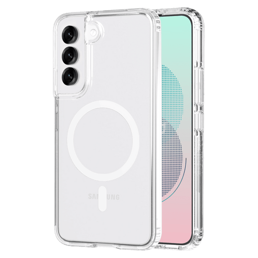 AMPD TPU / Acrylic Crystal Clear Case with Mag Ring for Samsung Galaxy S 2025 Medium-Clear by AMPD