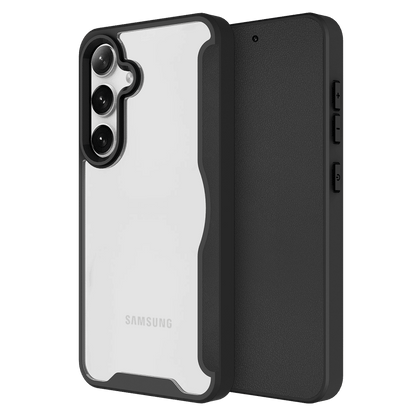 AMPD TPU / Acrylic Flip Wallet MagSafe Case for Samsung Galaxy S24-Black