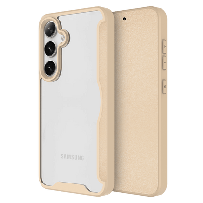 AMPD TPU / Acrylic Flip Wallet MagSafe Case for Samsung Galaxy S24-Brown
